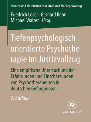 cover image of Tiefenpsychologisch orientierte Psychotherapie im Justizvollzug